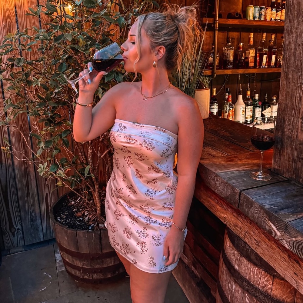 Floral Strapless Dress